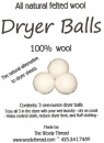 dryer ball label